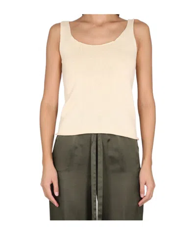 Aspesi Crew Neck Vest In Cream