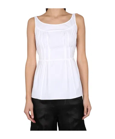 ASPESI ASPESI TIED-WAIST SLEEVELESS TOP