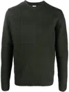 Aspesi Crew Neck Wool Jumper In Grün