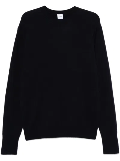 Aspesi Crew-neck Wool Sweater In Blau