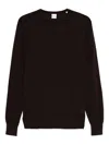 Aspesi Crew-neck Wool Sweater In Brown
