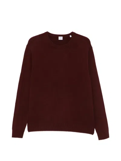 Aspesi Crew-neck Cashmere Sweater In Burgundy
