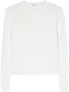 Aspesi Cable-knit Cotton Jumper In Bianco