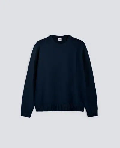 Aspesi Crewneck Sweater In Wool Blend - Navy In Blue