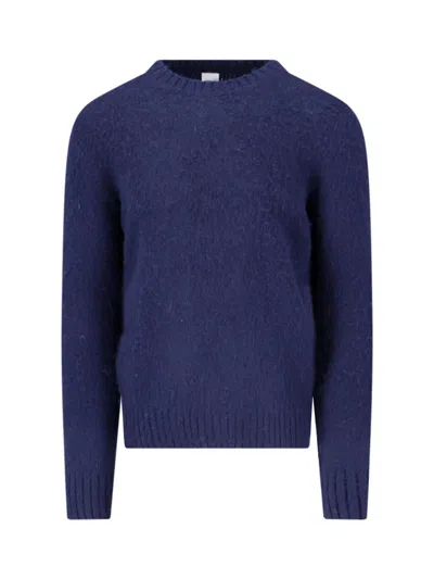 Aspesi Navy Blue M183 Shetland Wool Sweater