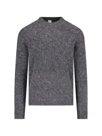 Aspesi Grey M183 Shetland Wool Sweater In Gray