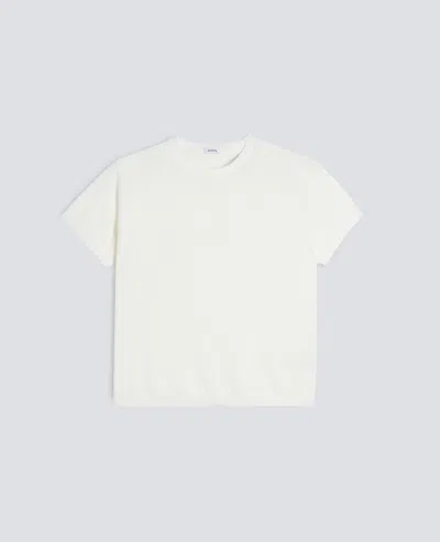 Aspesi Crewneck T-shirt In Pure Cotton Yarn In White