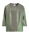 Aspesi Green Viscose Twill Blouse In Gray