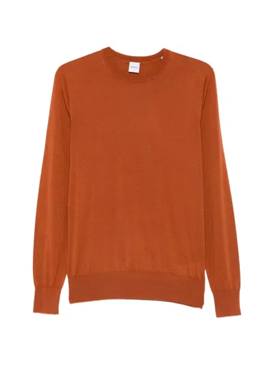 Aspesi Crew-neck Wool Sweater In Brown