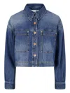 Aspesi Cotton Denim Jacket In Blue