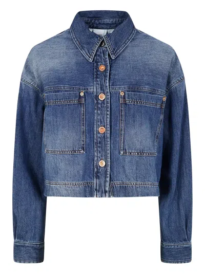 ASPESI CROPPED DENIM JACKET