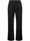 Aspesi High-waisted Flared Trousers In Blue