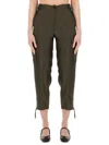 Aspesi Cropped Pants In Military Green