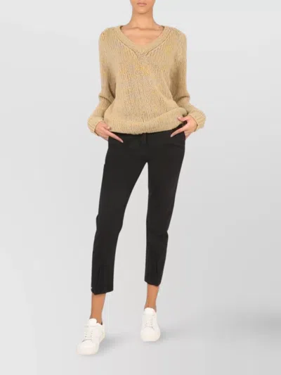 Aspesi Cropped Trousers With Pockets And Belt Loops