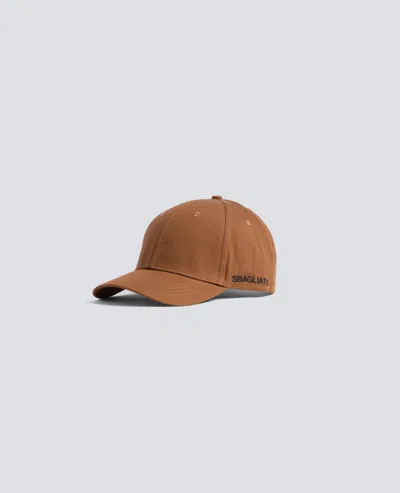 Aspesi Crown Gabardine Hat With -wrong- Lettering In Brown
