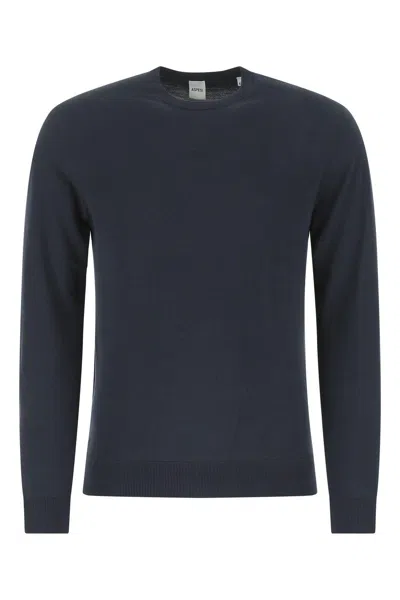 Aspesi Dark Blue Cotton Sweater In Navy