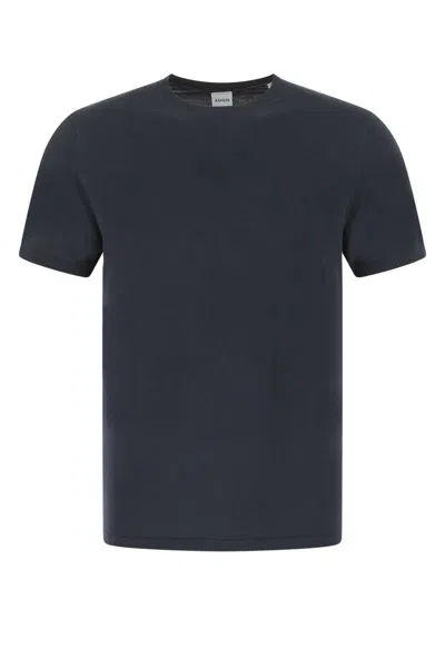 Aspesi Dark Blue Cotton T-shirt In Black