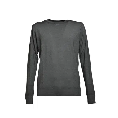ASPESI DARK GREY WOOL CREWNECK SWEATER