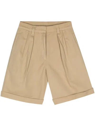 Aspesi Darted Turn-up Cuffs Shorts In 中性色