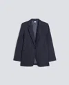 Aspesi Deconstructed Single-breasted Jacket In Lightweight Denim In Blue