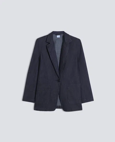 Aspesi Deconstructed Single-breasted Jacket In Lightweight Denim In Blue