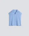 Aspesi Top With Visible Stitching Details In Blue