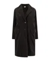 Aspesi Corduroy Flap Pockets Longline Notched Lapels In Multi