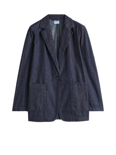 Aspesi Denim-effect Single-breasted Jacket