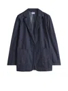 Aspesi Denim-effect Single-breasted Jacket In Blue