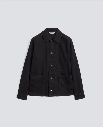 Aspesi Denim Jacket Shirt In Black