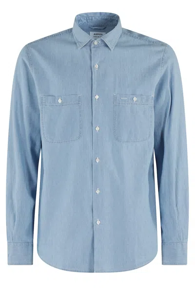 ASPESI DENIM LONG-SLEEVED SHIRT