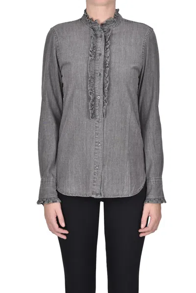Aspesi Denim Shirt In Gray