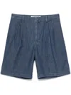 Aspesi Lightweight Denim Bermuda Shorts In Blau
