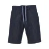 Aspesi Drawstring Denim Shorts In Blue