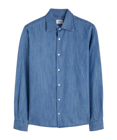 Aspesi Denim Western Style Shirt In Blue