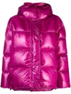 Aspesi Giacca Imbottita Con Cappuccio Staccabile In Fuchsia