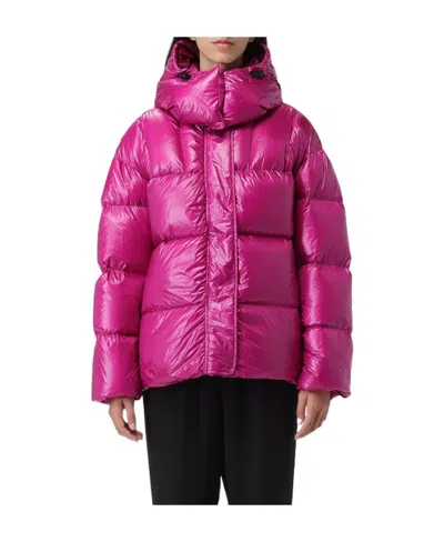Aspesi Detachable-hood Padded Jacket In Pink