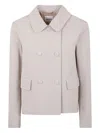 Aspesi Double-breasted Blazer In Gray