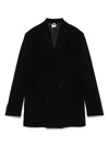 Aspesi Double-breasted Blazer In Black