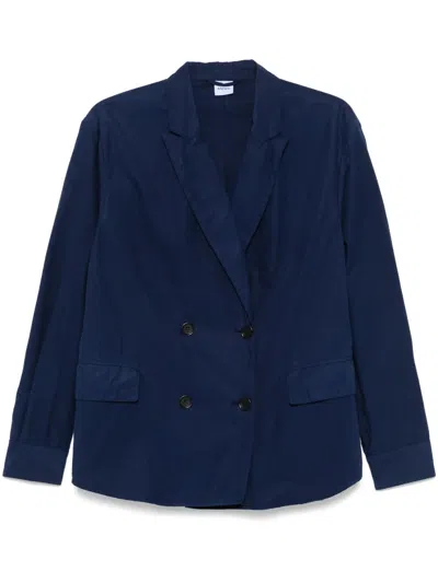 Aspesi Double-breasted Blazer In Blue