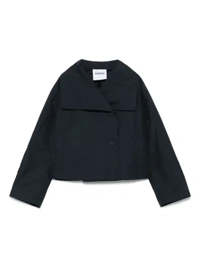 Aspesi Kids' Double-breasted Blazer In Blue