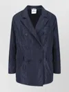 Aspesi Double-breasted Blazer Notched Lapels In Blue
