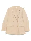 Aspesi Double-breasted Blazer In Neutrals