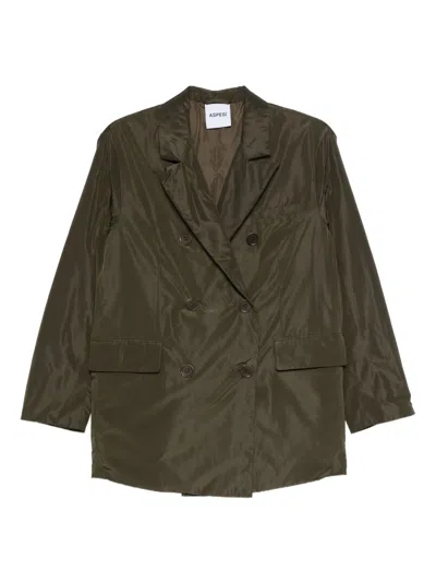 Aspesi Korine Technical Fabric Jacket In Green