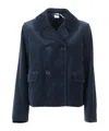 Aspesi Double-breasted Casual Jacket In Blue