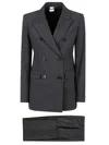 Aspesi Wide Leg Trousers 2 Pieces Suit In Anthracite