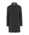 Aspesi Double-breasted Coat In Black