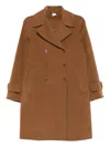 Aspesi Double-breasted Coat In Brown