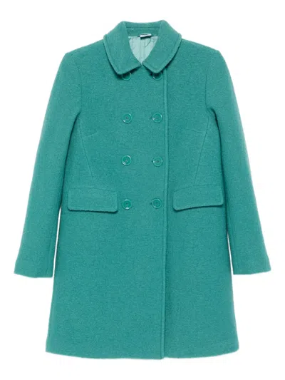 Aspesi Double-breasted Coat In Green