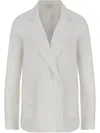 Aspesi Double-breasted Cotton Jacket In White